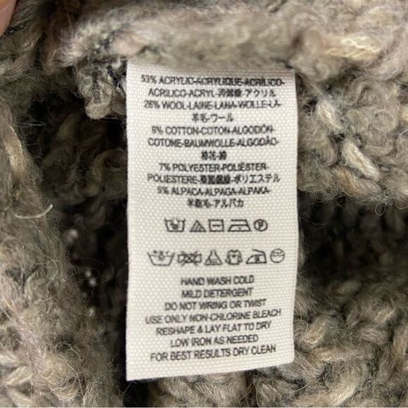 Free People Chunky Sweater Tan Brown Earthy Hi-lo Hem Women’s Size S Southwest - Picture 6 of 13